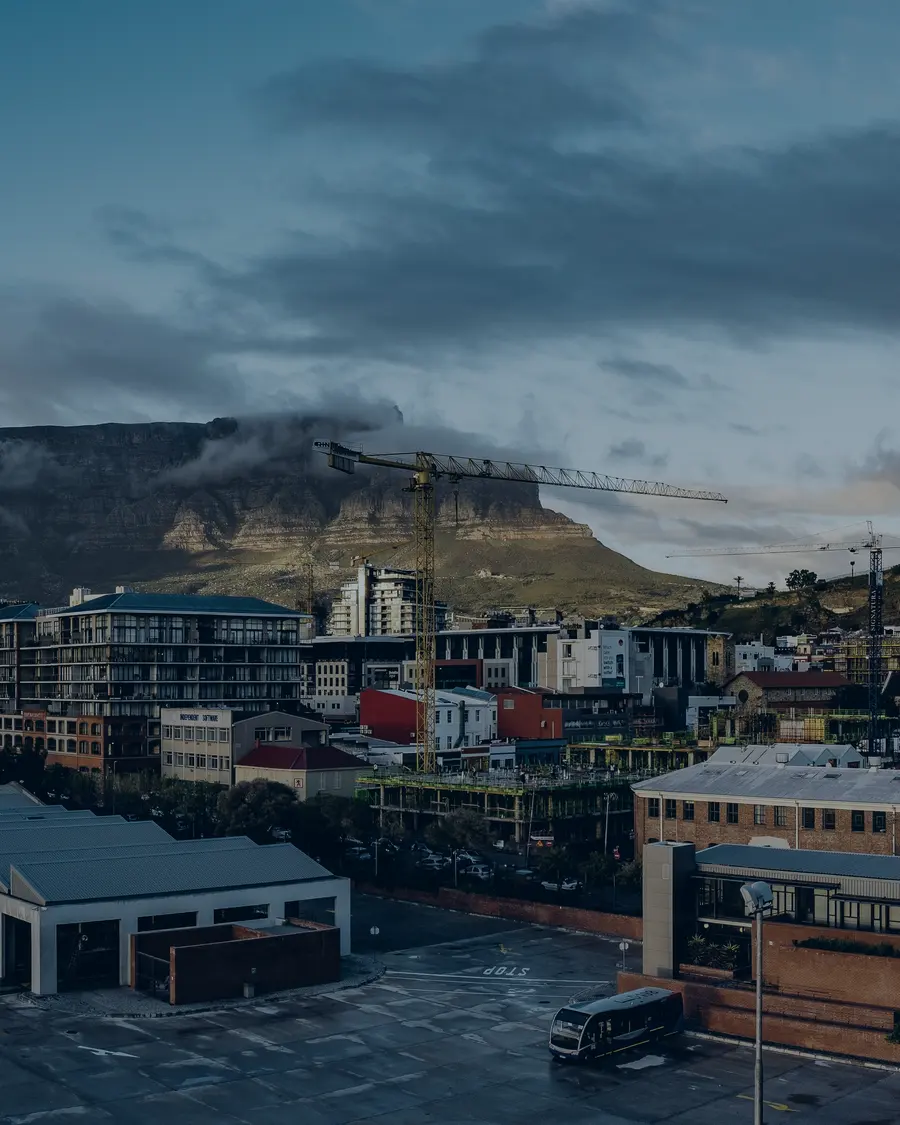 Morning light on office towers in the Cape Town CBD